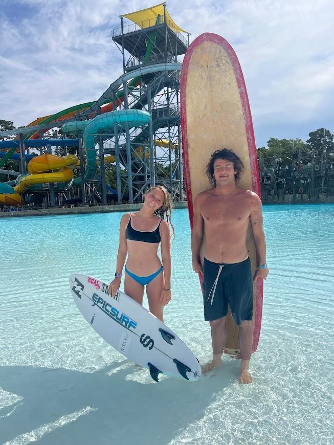 Cam Hoover and friend at H2OBX Waterpark
